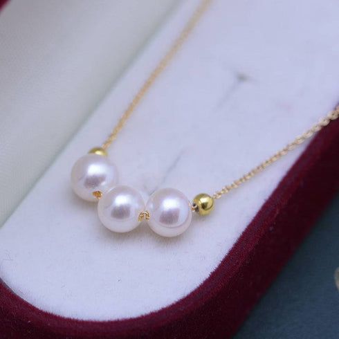 6-7mm Drops Smile Freshwater Pearl Necklace - May Lynn Jewelry
